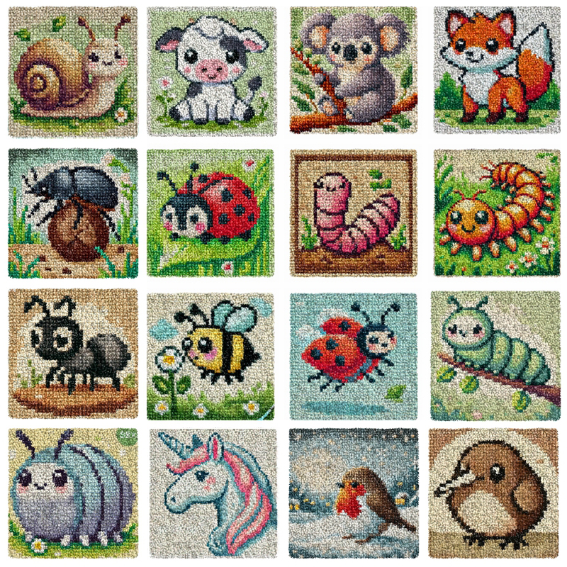 Diy Electronics Parts - Cute Animals Embroidery Latch Hook Kit