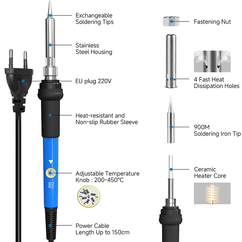 Adjustable Temp 220V 60W Elect - Diy Electronics Hobby avaliação e preço