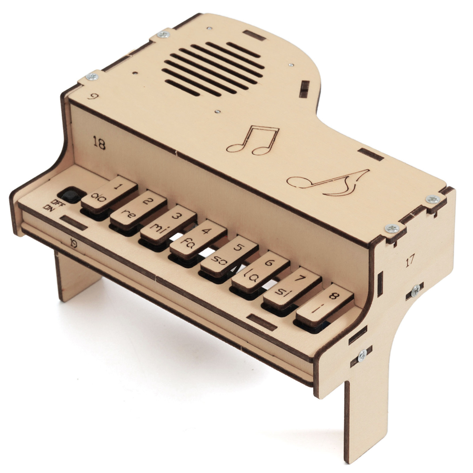 DIY Wooden Electronic Piano Mo - Diy Electronics Parts avaliação e preço