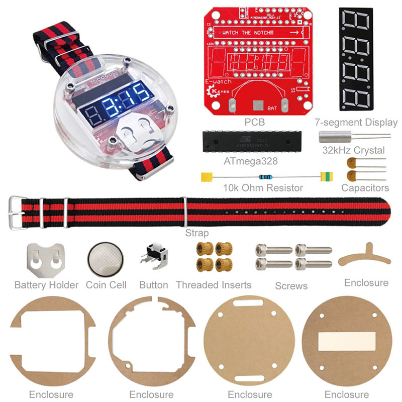Single Chip LED Kit Clock DIY  - Diy Electronics Parts avaliação e preço
