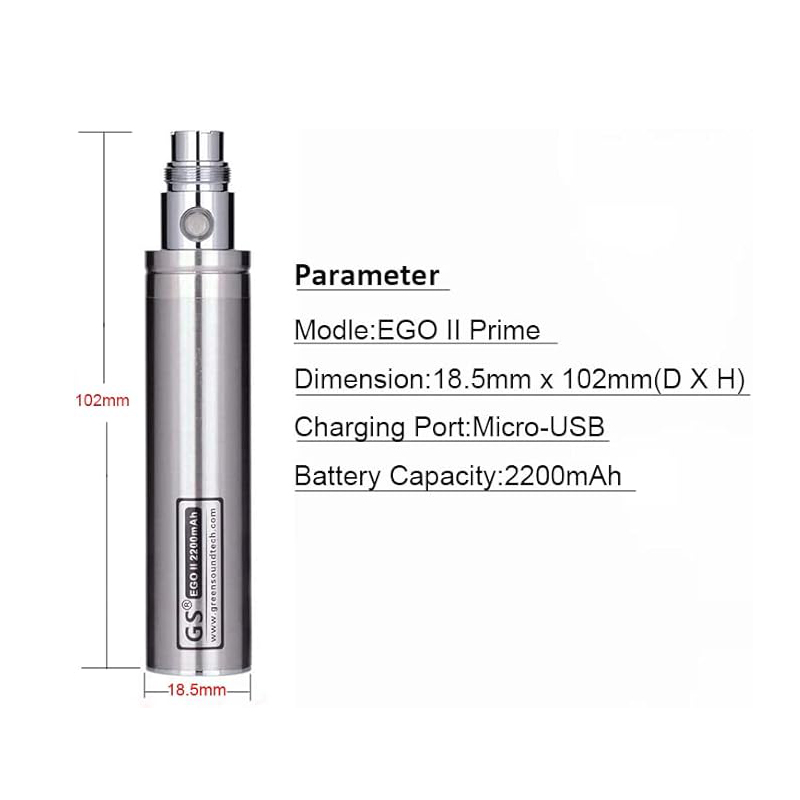 GS eGo II Prime Passthrough 22 - Diy Vape Electronics avaliação e preço