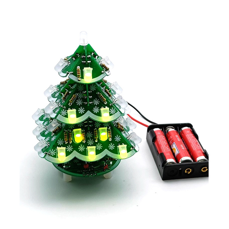 3D DIY Christmas Tree Kit with - Diy Electronics Circuits avaliação e preço