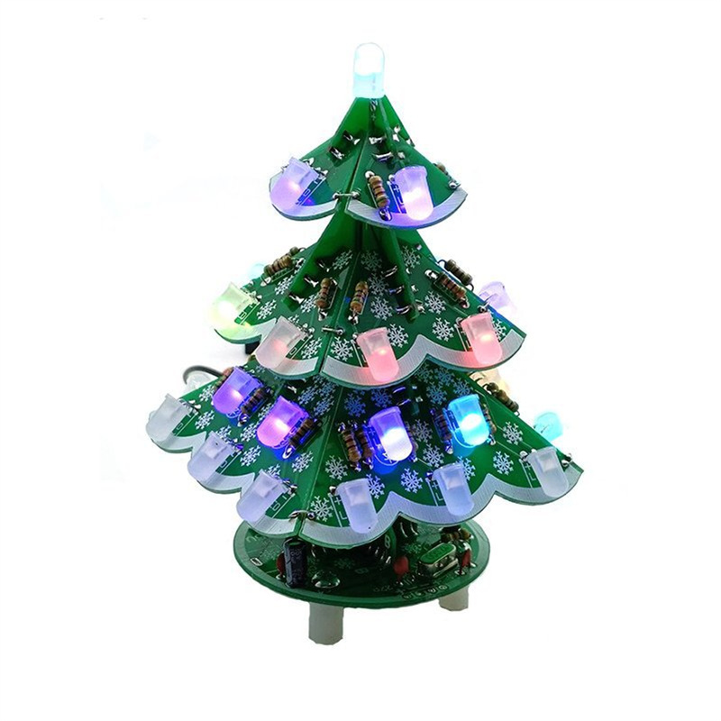 3D DIY Christmas Tree Kit with - Diy Electronics Circuits avaliação e preço