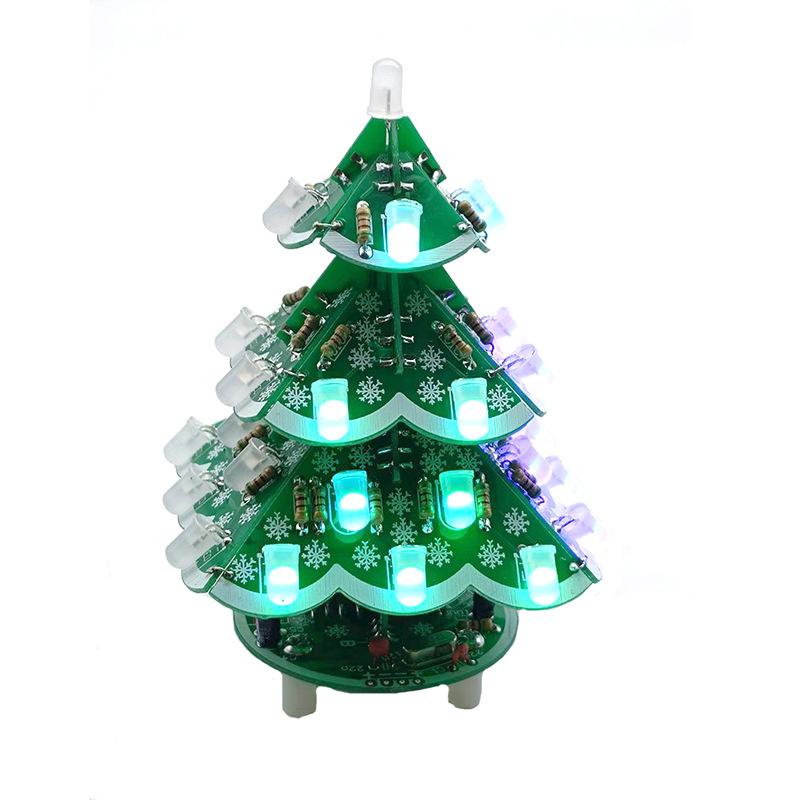 3D DIY Christmas Tree Kit with - Diy Electronics Circuits avaliação e preço
