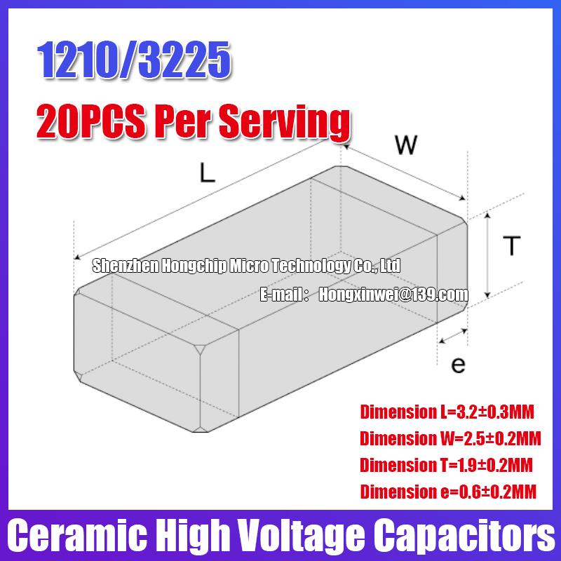 20PCS 1210 10% X7R SMD Ceramic - Capacitor Kit Assortment avaliação e preço