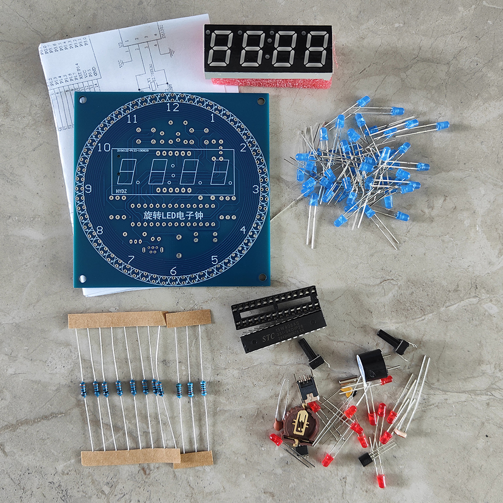 Rotating LED DIY Electronic Cl - Diy Electronics Game avaliação e preço