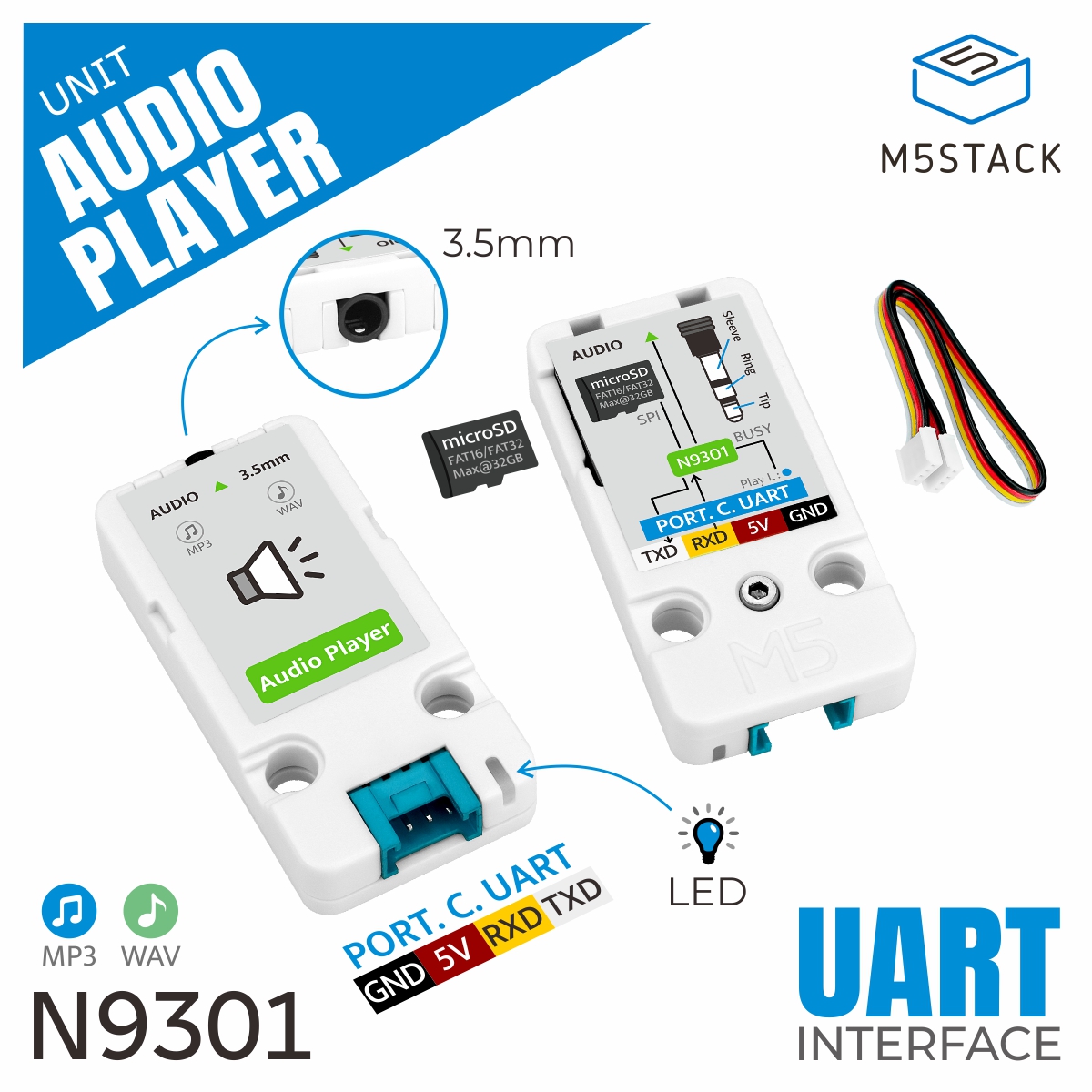 M5Stack Official Audio Player  - Diy Audio Electronics Kit avaliação e preço