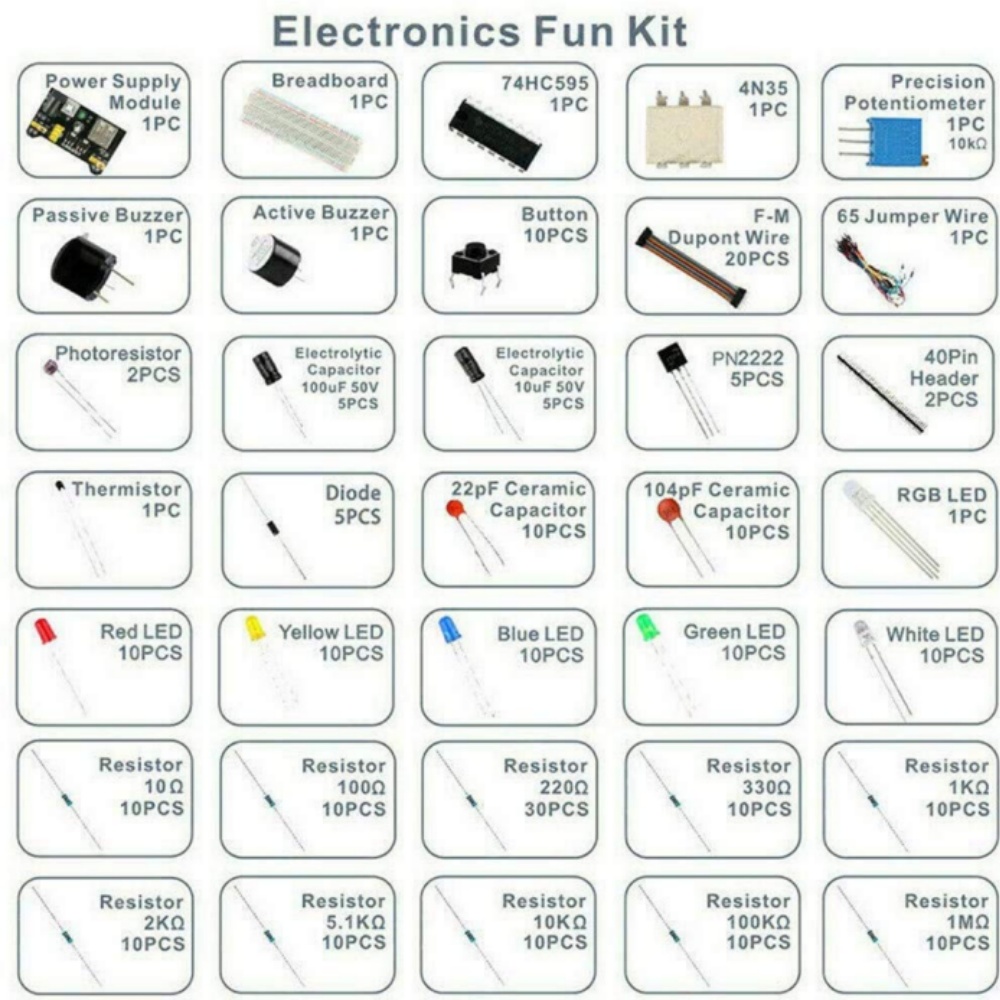 Electronic Components Electrol - Hobby Diy Electronics Kit avaliação e preço