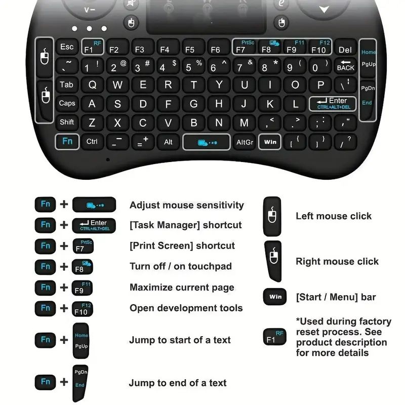 Mini Wireless Keyboard 2.4G No - Diy Mouse Electronics avaliação e preço