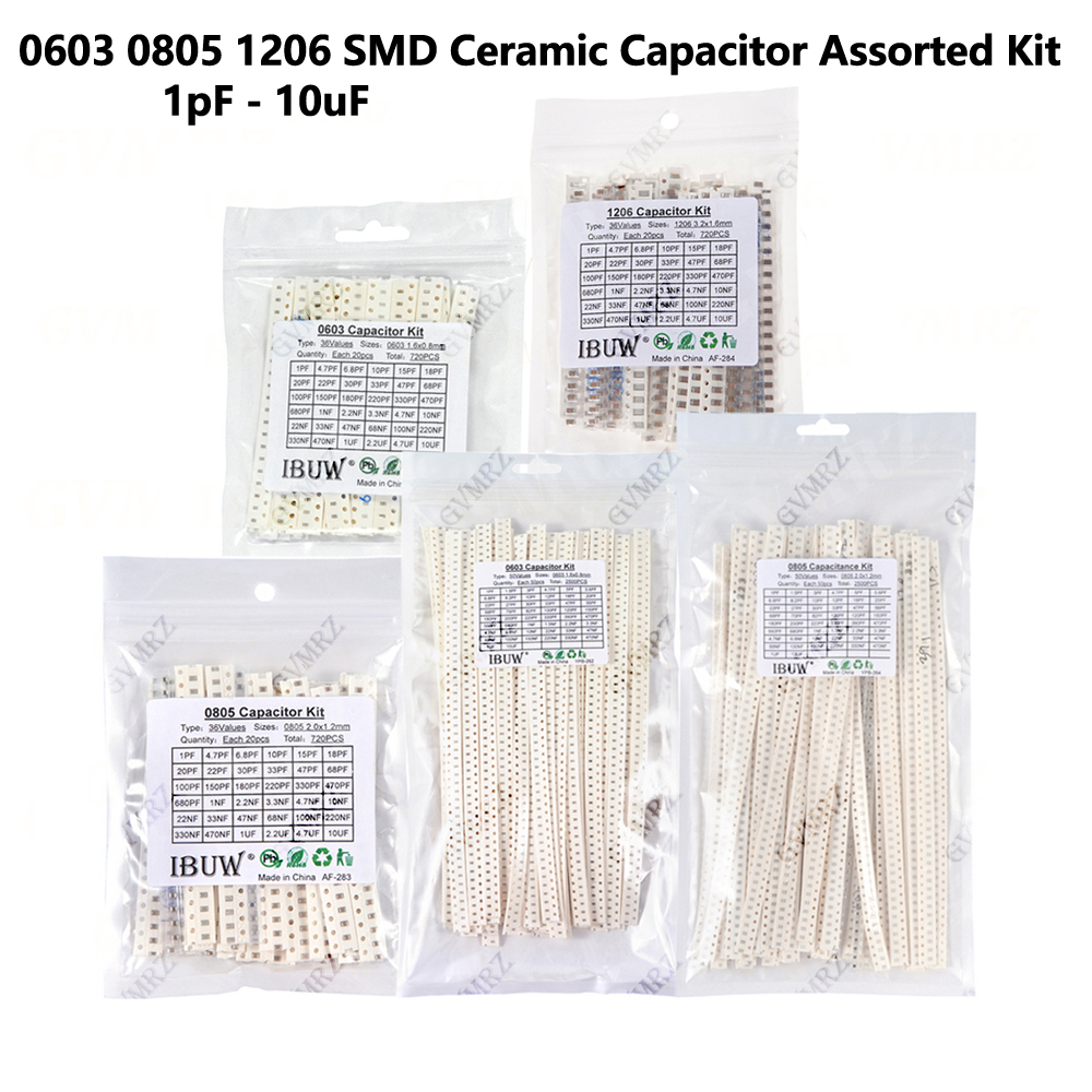 0402 0603 0805 1206 SMD Cerami - Capacitor Kit Assortment avaliação e preço