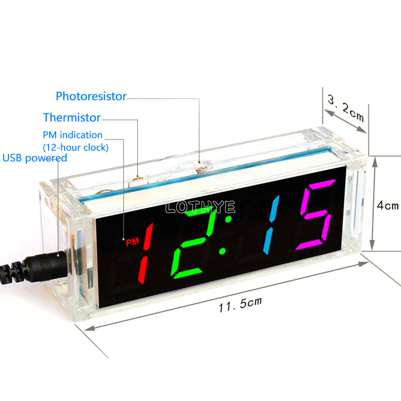 Digital Tube DIY Clock Kit Tem - Diy Electronics Parts avaliação e preço