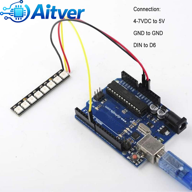 WS2812B 8Bit RGB LED Module 5V - Diy Electronics Address avaliação e preço