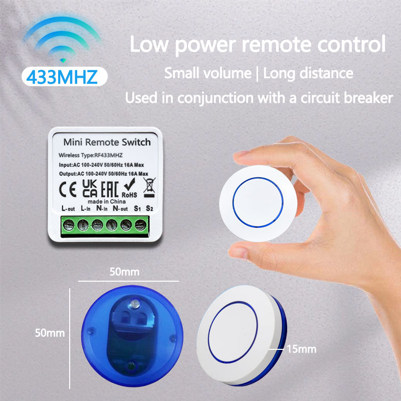 433HMz Wireless Light Switch 1 - Diy Electronics Button avaliação e preço