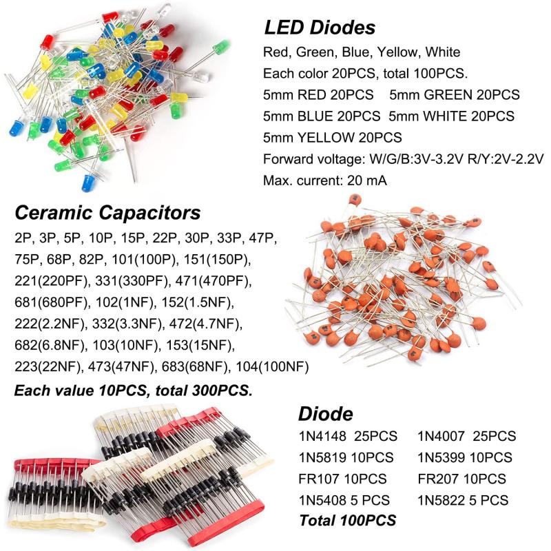 New 1400PCS Basic Electronic C - Capacitor Kit Assortment avaliação e preço