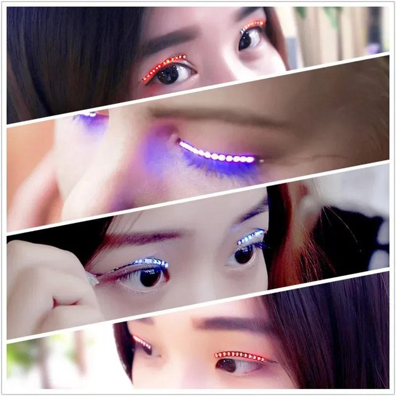 1 Pair LED False Eyelashes,Mak - Diy Halloween Electronics avaliação e preço