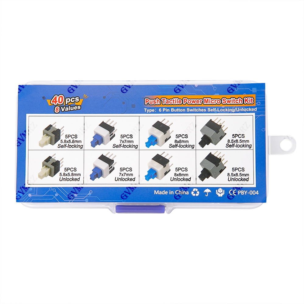 40PCS 8Values Push Tactile Mic - Diy Electronics Parts avaliação e preço