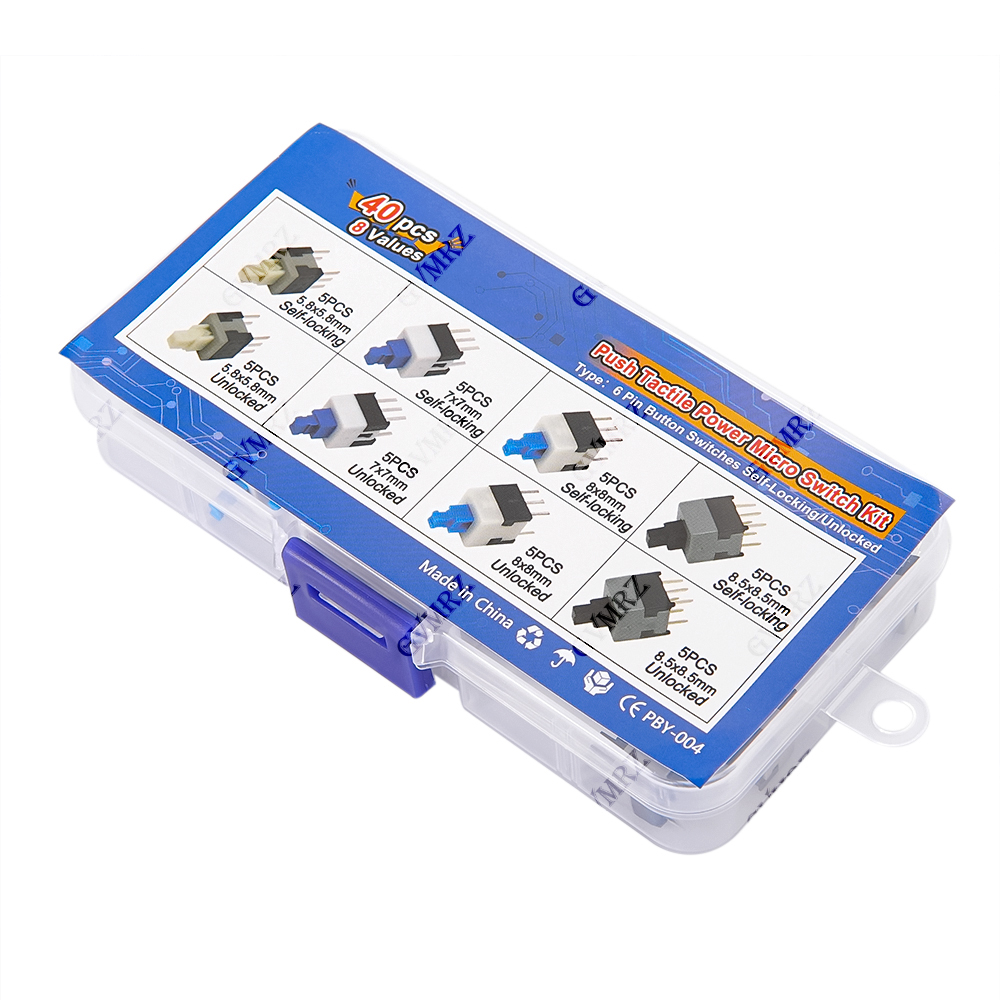 40PCS 8Values Push Tactile Mic - Diy Electronics Parts avaliação e preço