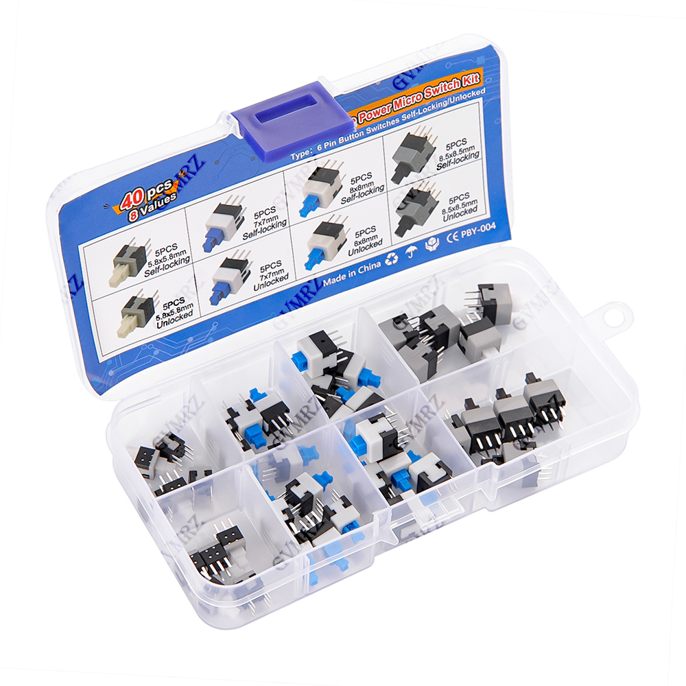 40PCS 8Values Push Tactile Mic - Diy Electronics Parts avaliação e preço