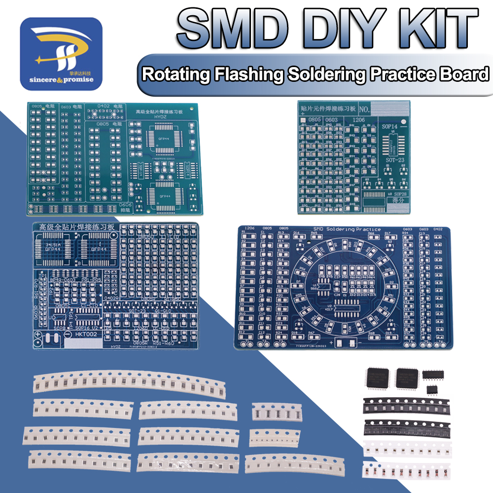 SMD NE555 CD4017 Rotating Flas - Diy Electronics Game avaliação e preço