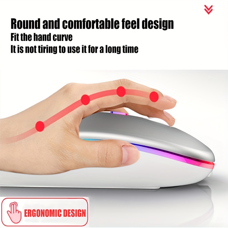 Wireless Mouse RGB Rechargeabl - Diy Mouse Electronics avaliação e preço