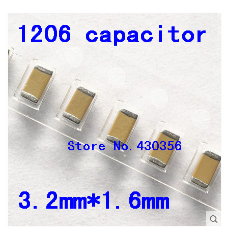 100pcs 1206 SMD capacitor 16V  - Capacitor Kit Assortment avaliação e preço