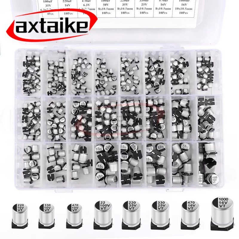 400Pcs 1UF~1000UF 10V 16V 25V  - Capacitor Kit Assortment avaliação e preço