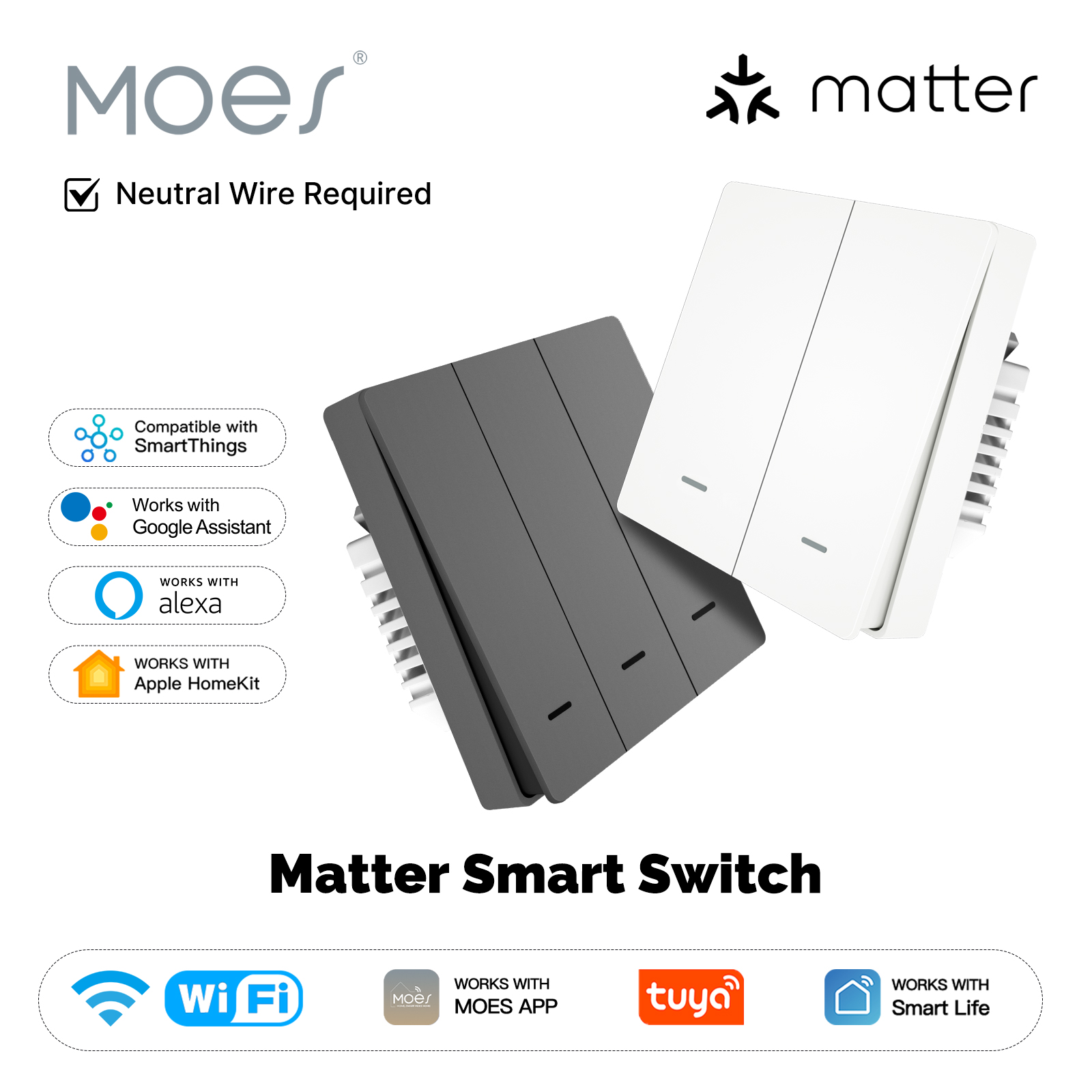 MOES Matter Tuya WiFi Smart Li - Diy Electronics Button avaliação e preço