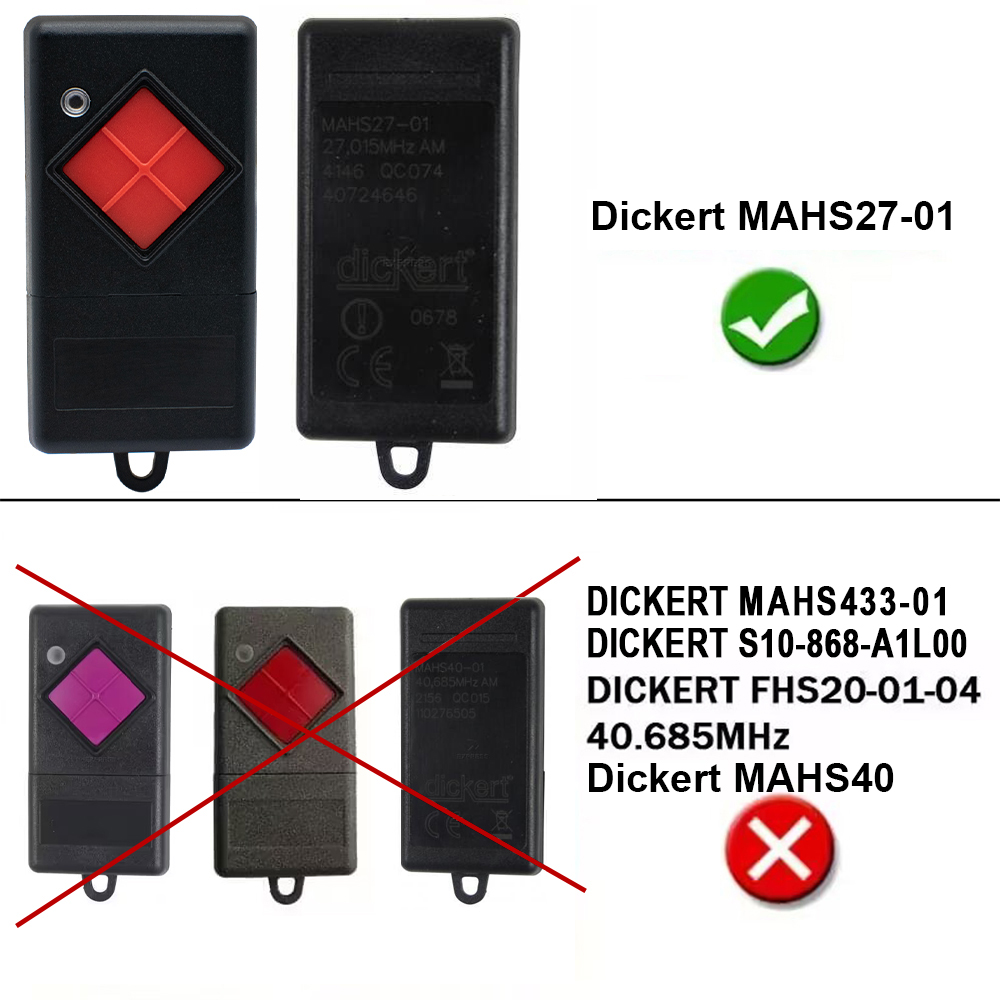 100% Compatible DICKERT 27 mhz - Diy Electronics Button avaliação e preço