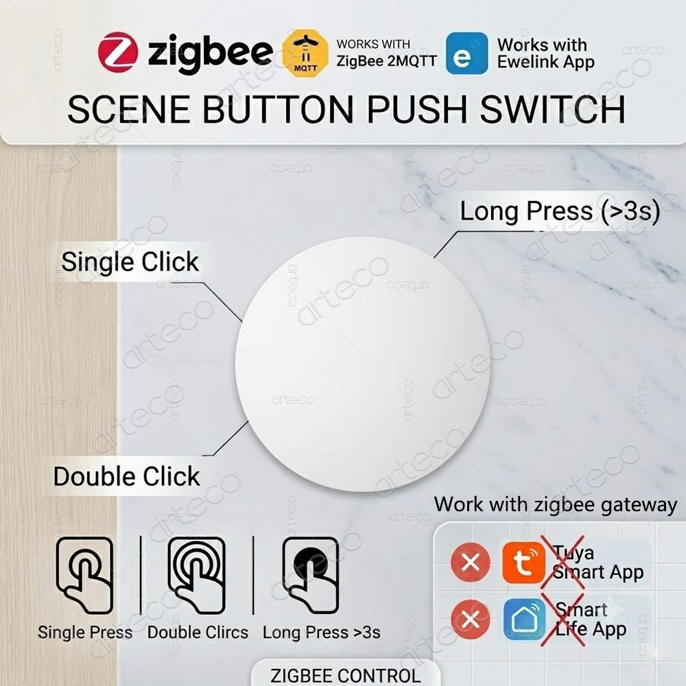 Zigbee Button Scene Switch Wir - Diy Electronics Button avaliação e preço