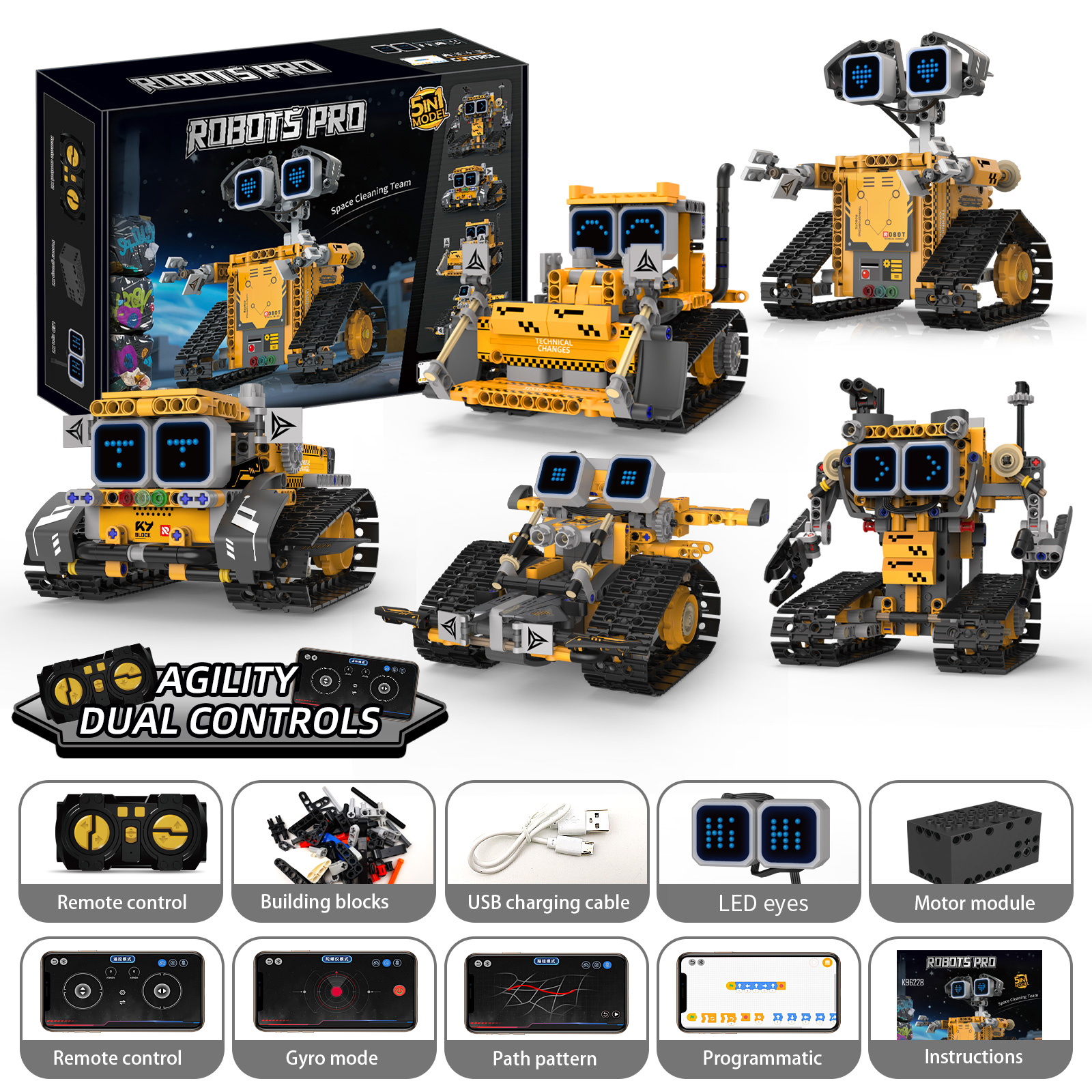5-in-1 robot programming remot - Diy Electronics Button avaliação e preço