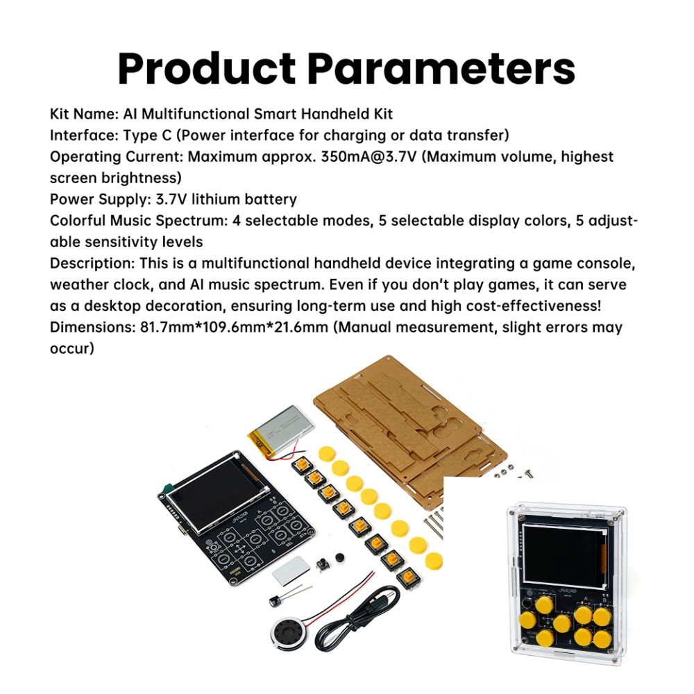 DIY LCD Game Console Kit With  - Diy Electronics Game avaliação e preço