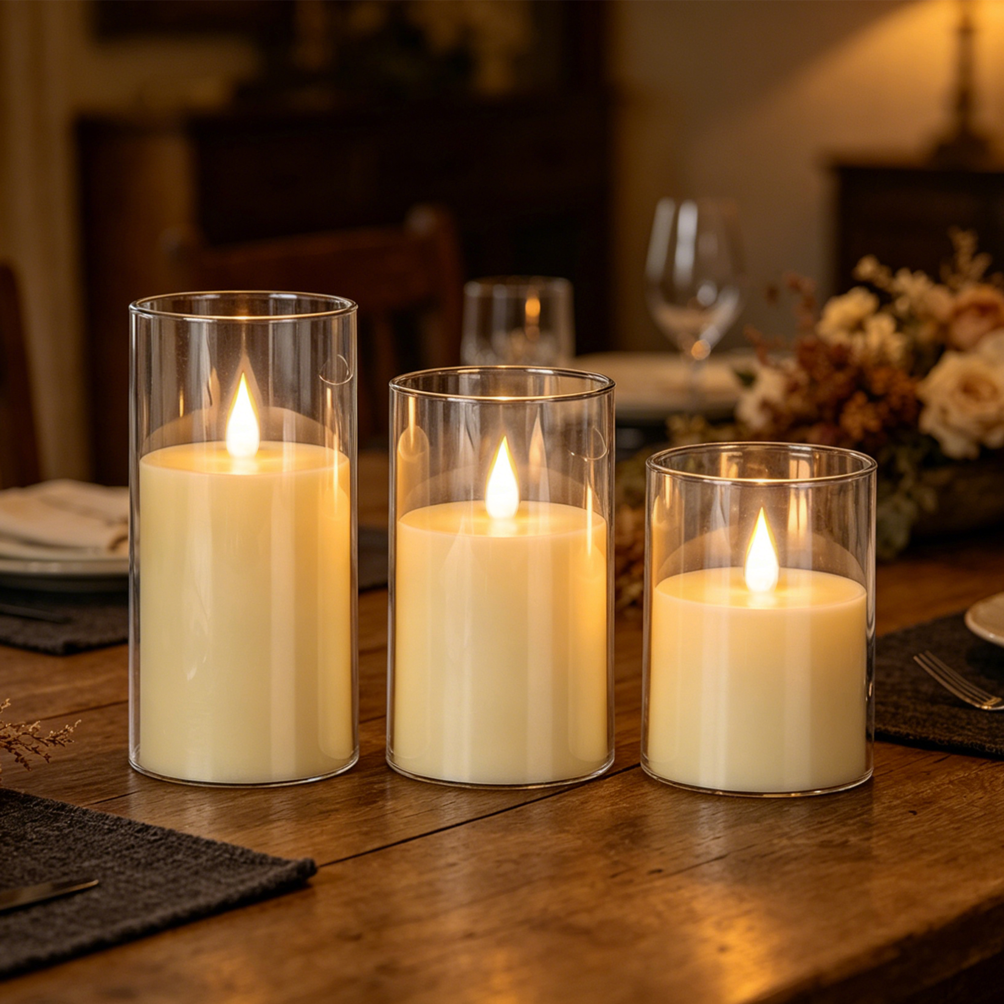 3-Piece LED Flame-Free Candle  - Diy Halloween Electronics avaliação e preço