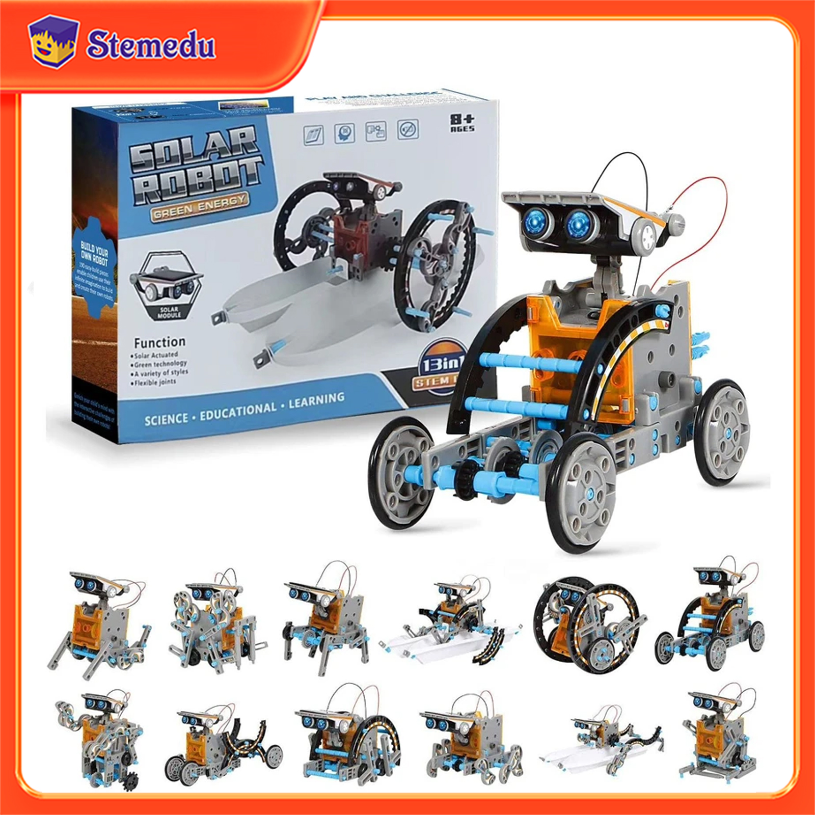 13 in 1 Solar Powered Robot Sc - Diy Electronics Game avaliação e preço