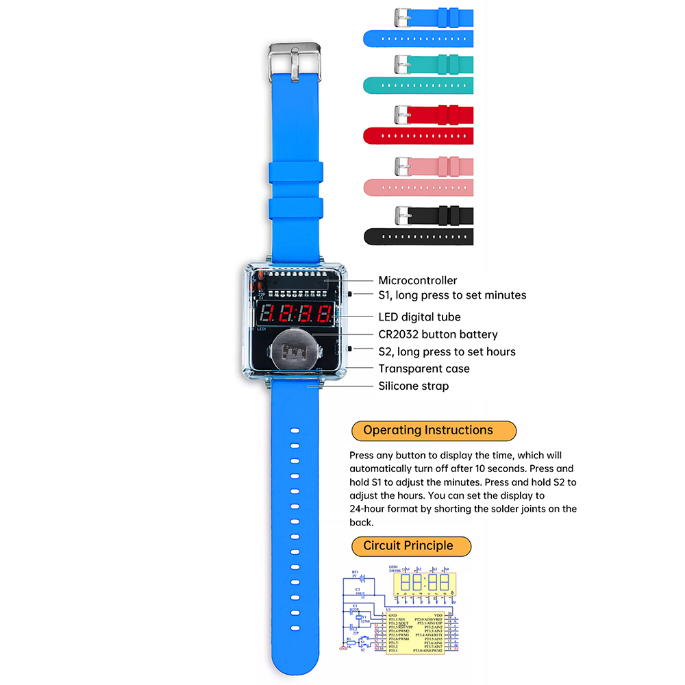 DIY Electronic Watch Kit 0.28' - Diy Electronics Youtube avaliação e preço