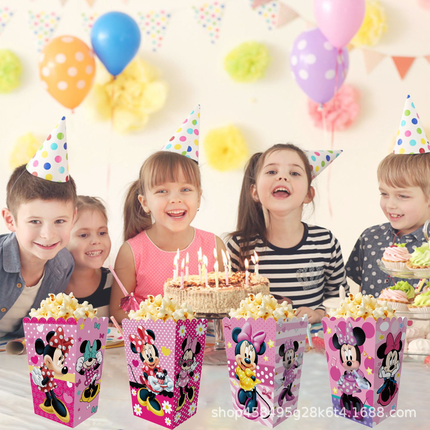 12Pcs Minnie Popcorn Box Party - Diy Mouse Electronics avaliação e preço