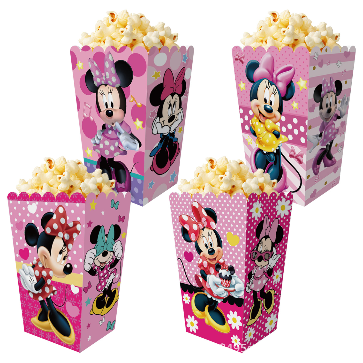 12Pcs Minnie Popcorn Box Party - Diy Mouse Electronics avaliação e preço