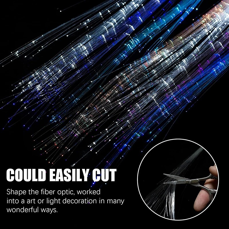 1-10PCS LED Glowing Hair Braid - Diy Halloween Electronics avaliação e preço